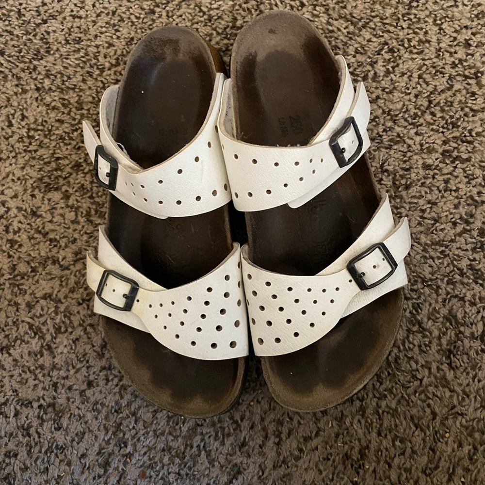 Birkenstock - Freeport - Birkis - White Sandals-Sz. 39